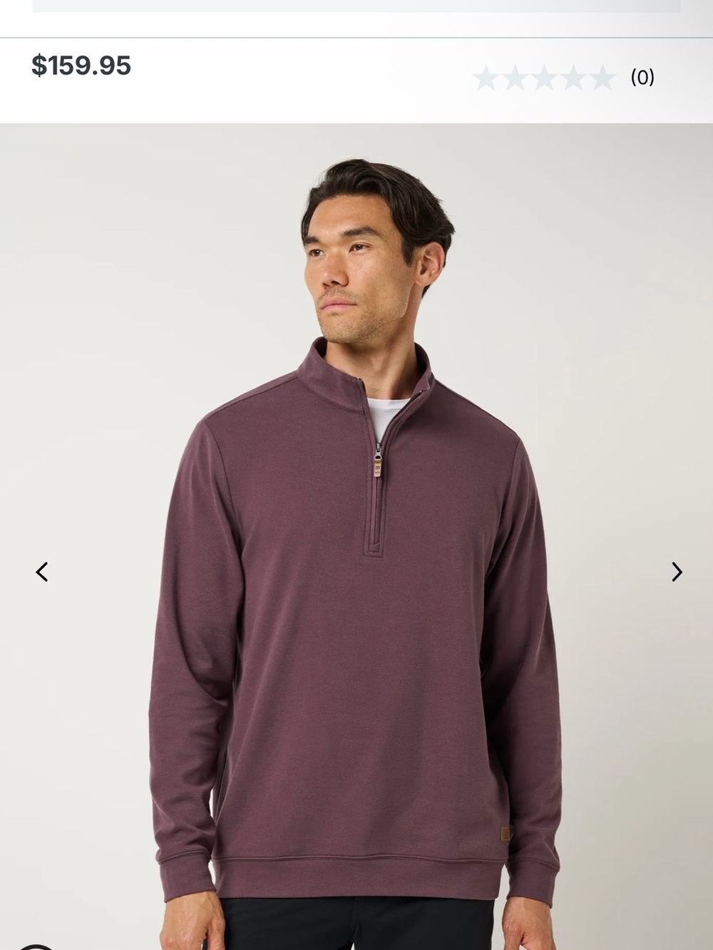 Travis Mathew Men's Zip-Up Pullover in Plum